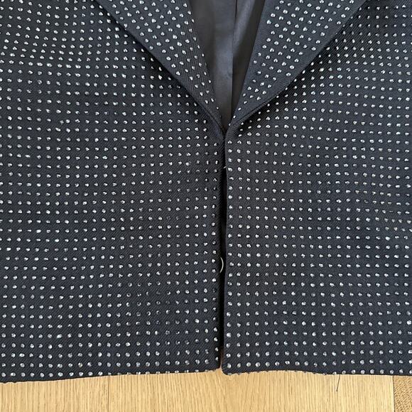Maniere De Voir Cropped Blazer Rhinestone Size US6 Black - Picture 2 of 8